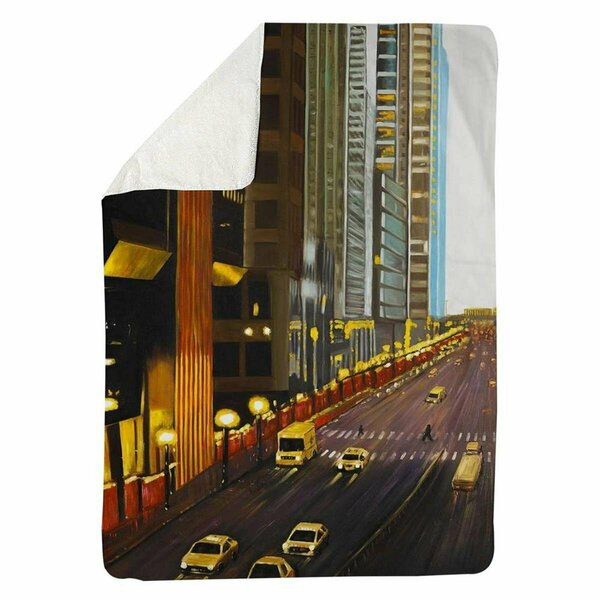 Begin Home Decor 60 x 80 in. New York City 9th Street-Sherpa Fleece Blanket 5545-6080-CI356